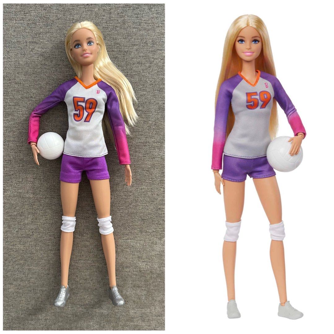 Barbie Made to Move (MTM) Volleyball Player doll (LIKE NEW), Hobbies & Toys,  Toys & Games on Carousell