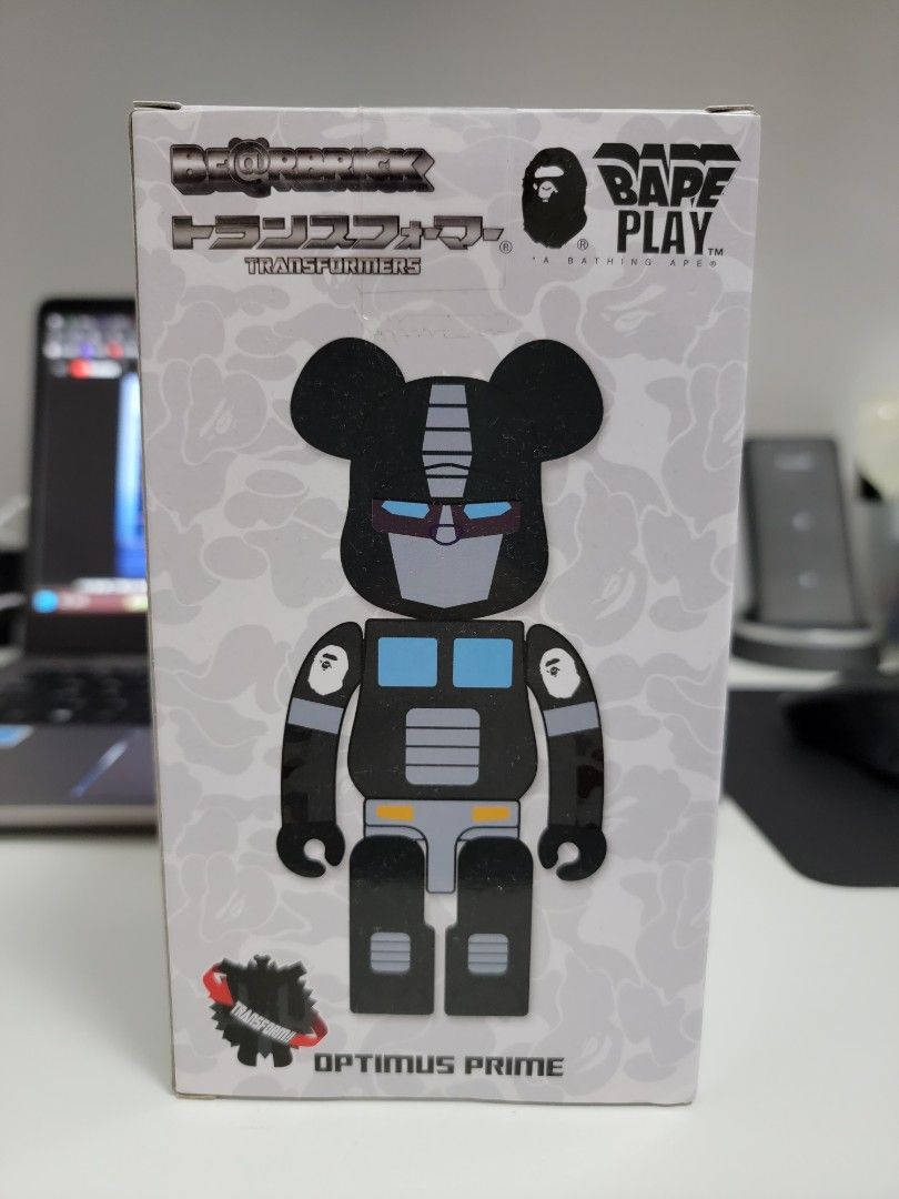 Bape x Be@rbrick x Transformers 200% Black, 興趣及遊戲, 玩具& 遊戲