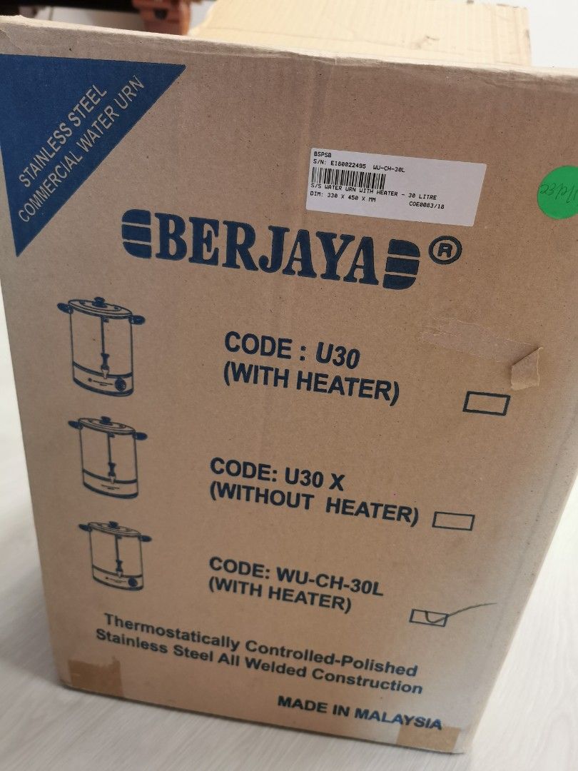 Commercial Electric Hot Water Boiler in Malaysia - Berjaya Steel