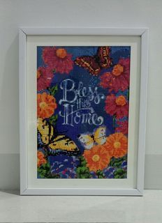 "Bless This Home" Framed Diamond Painting