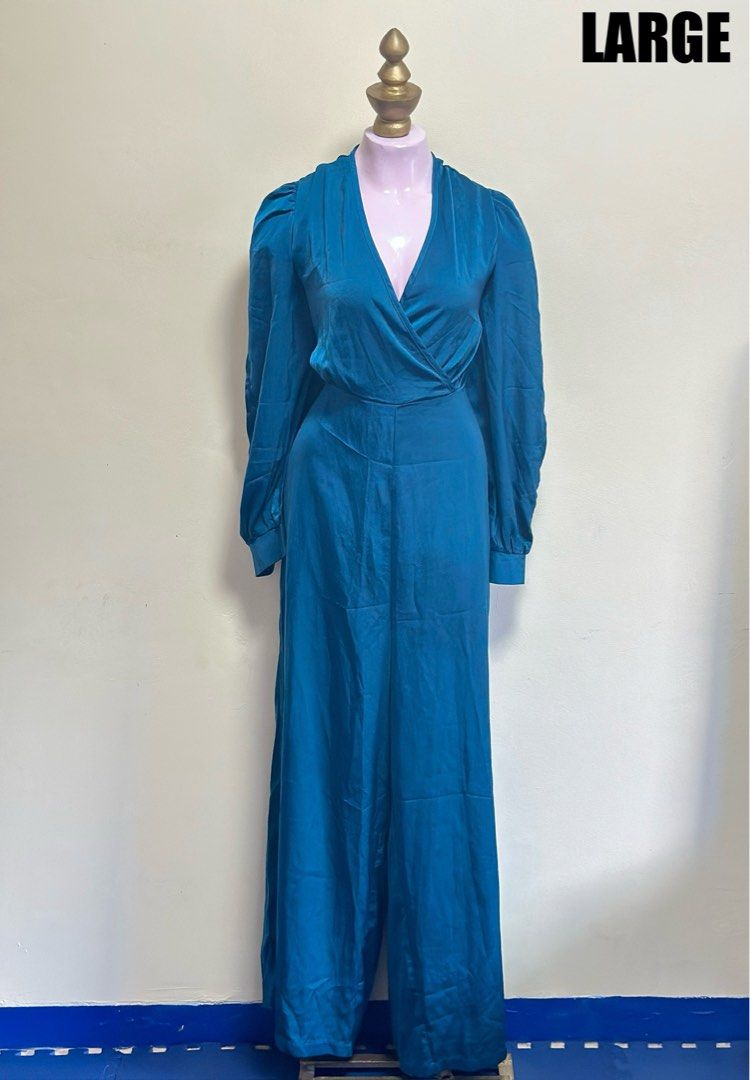 Blue green jumpsuit, Women's Fashion, Dresses & Sets, Jumpsuits on ...