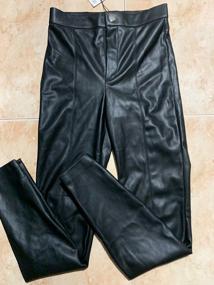 Faux leather leggings - Women's fashion