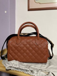 Fendi Mini By The Way Boston Bag In FF Tapestry Fabric Apricot