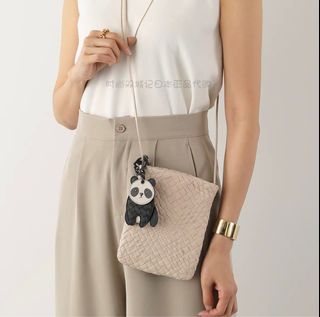 Louis Vuitton LV x Murakami Panda Bag Charm Beige Leather ref