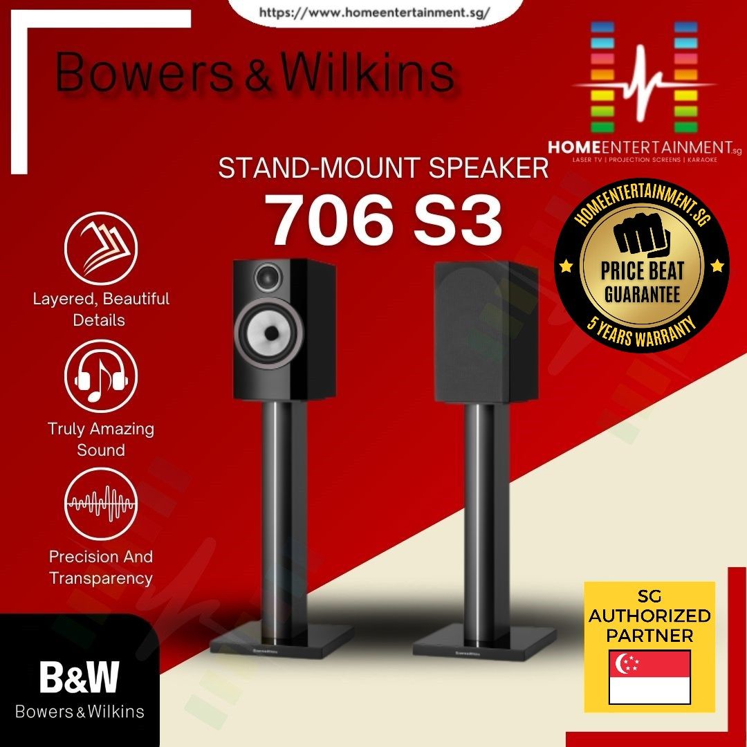 Bowers & Wilkins 706 S3 Bookshelf Speakers