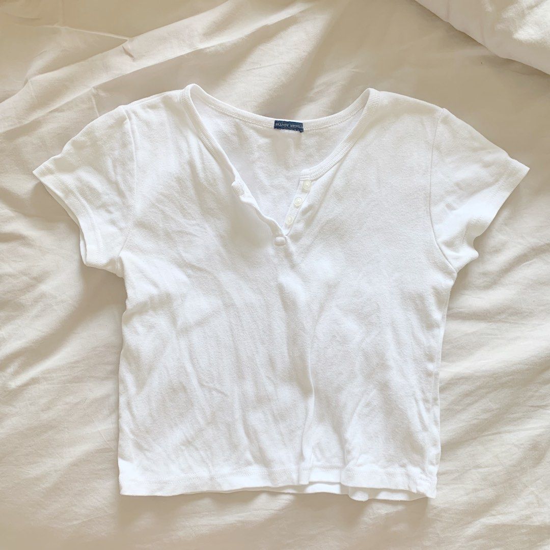 brandy melville white lace top, Women's Fashion, Tops, Other Tops on  Carousell