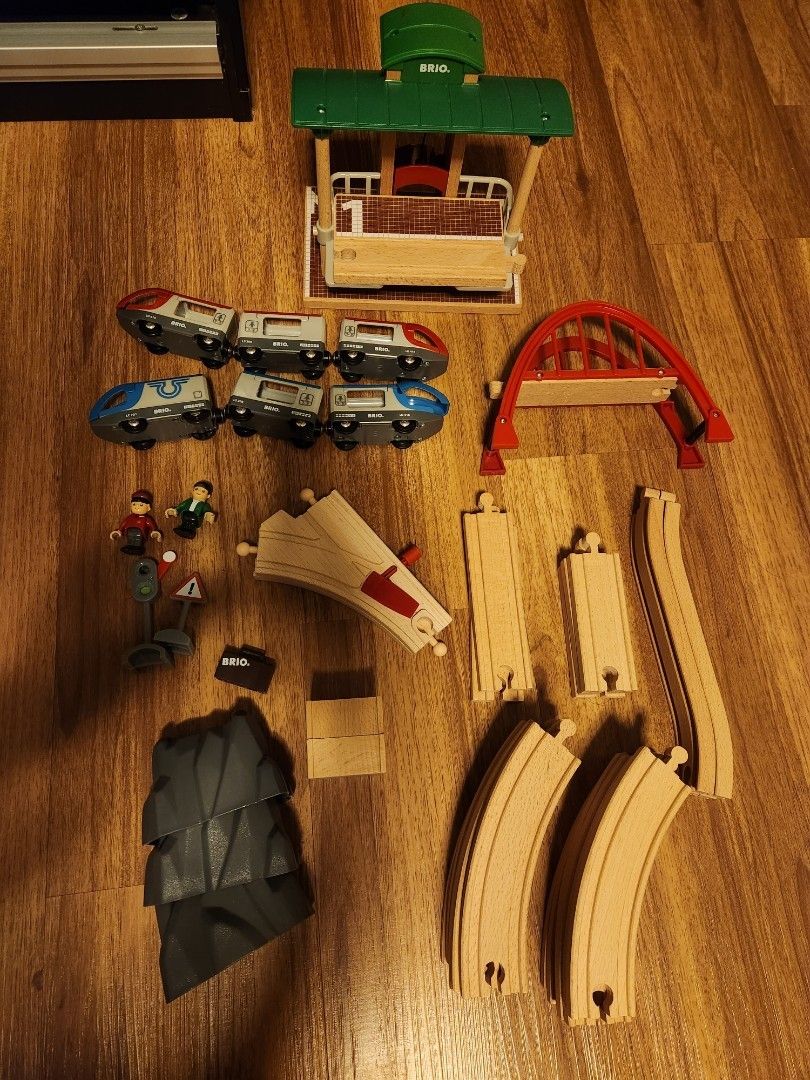 BRIO 33512 Ferrovia Doppio Percorso – Set Binari In Legno Per Bambini