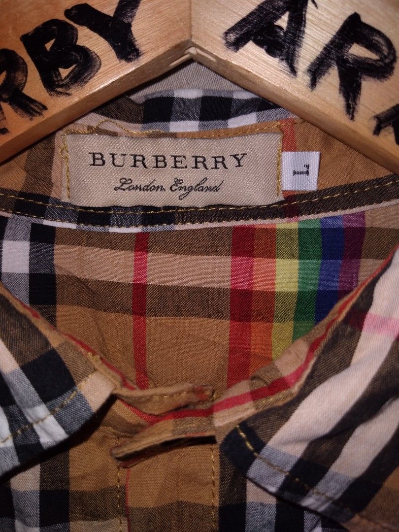 Burberry rainbow plaid store