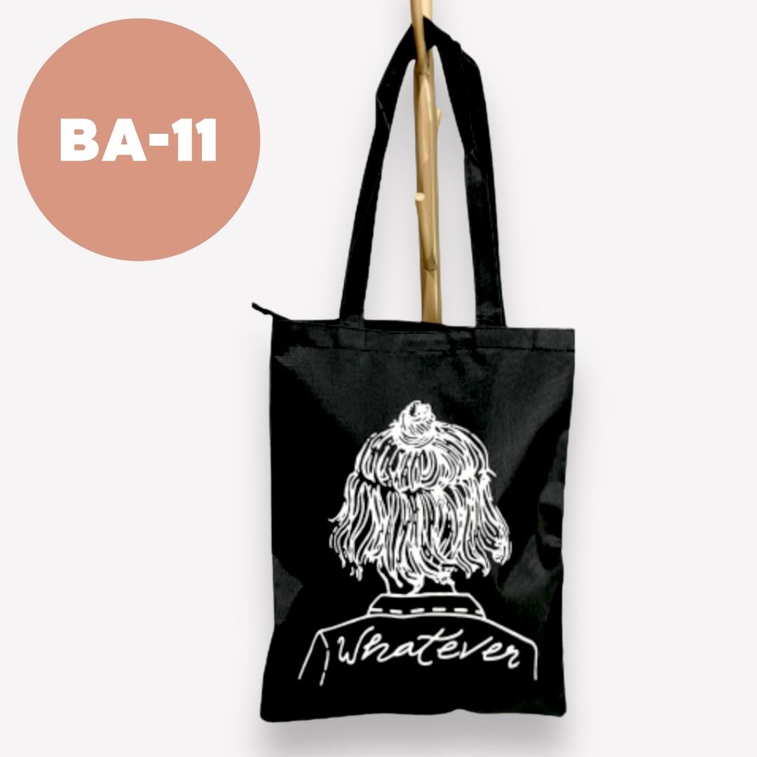 BUY 2 ANY ITEMS FREE DELIVERY MAILING Black Whatever Girl Canvas