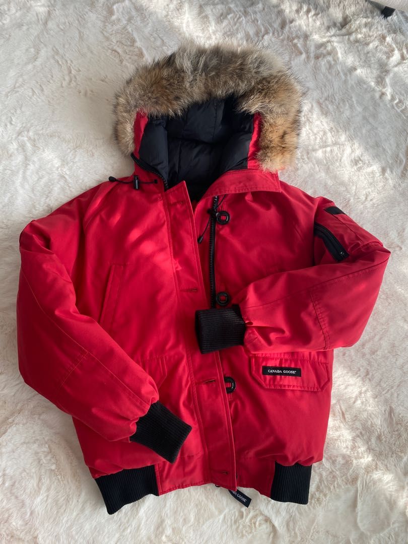 Canada goose red bomber womens hot sale
