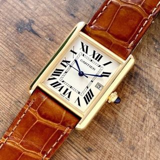 Cartier Tank Solo Large Ref. 3169 Stainless Steel Silver Roman Dial Quartz  Mens Watch.27mm
