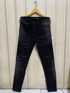 Celana Panjang Jeans Uprise Triple Side Ripped