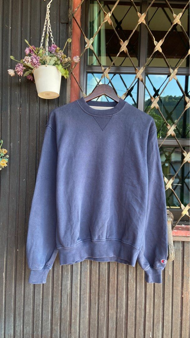 Champion sweater wool navy deals