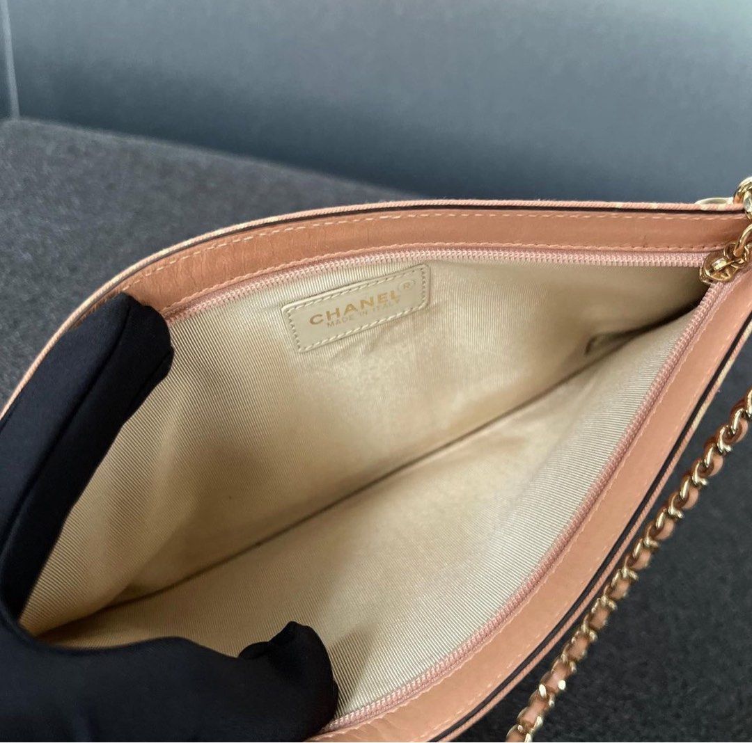 Chanel flat clutch top