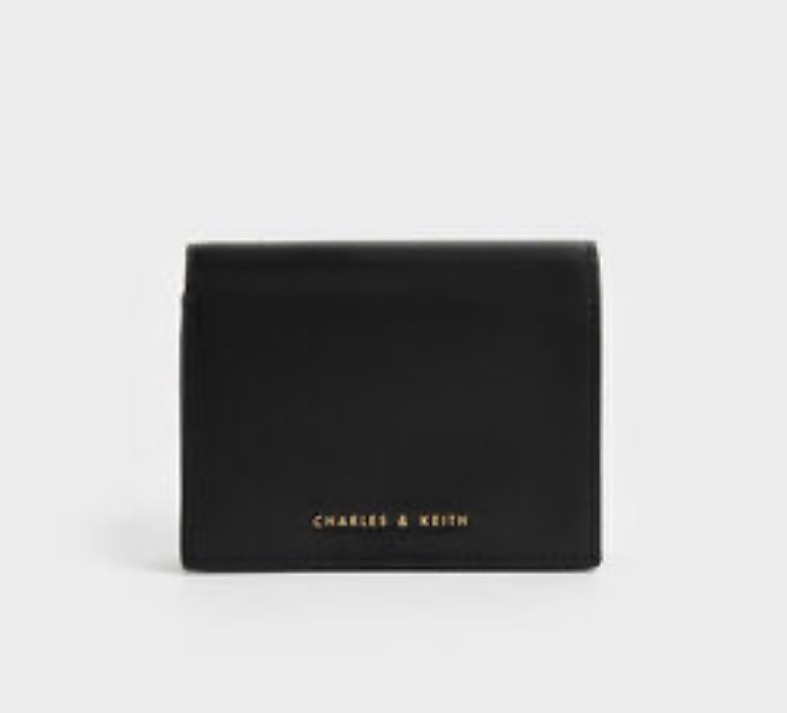 Charles & Keith - Women's Snap Button Mini Short Wallet, Sand, Xxs