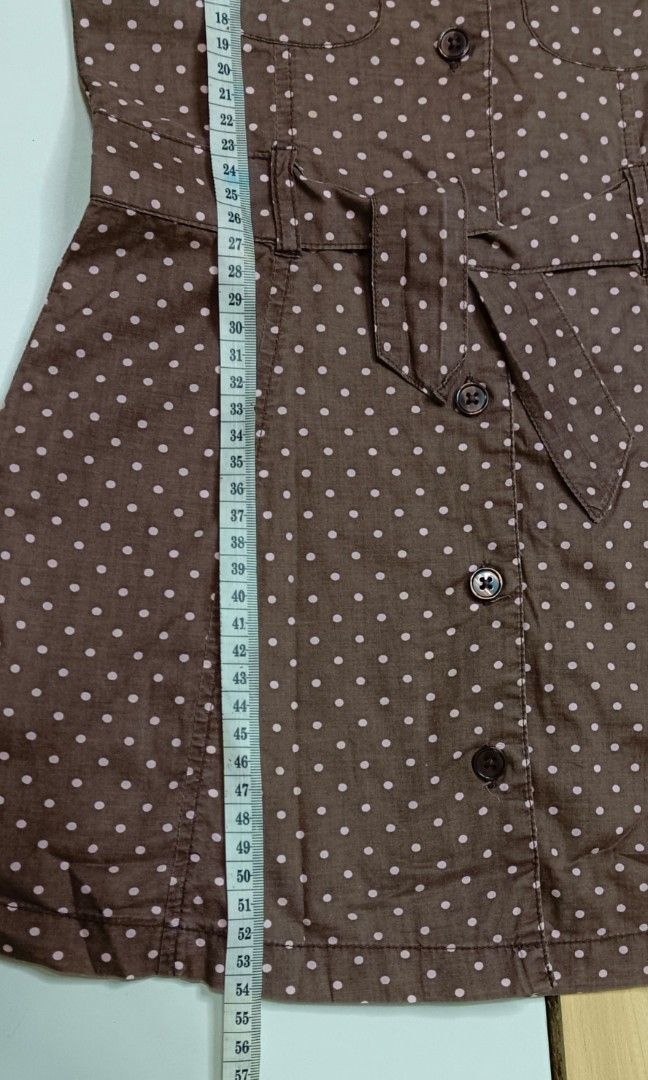 Cherokee 4T brow collar polka dot dress kids wear