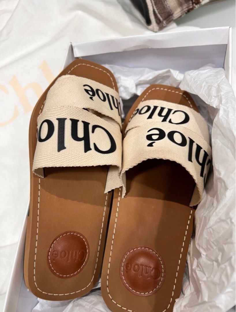 Chloe woody sandals Women s Fashion Footwear Flats on Carousell