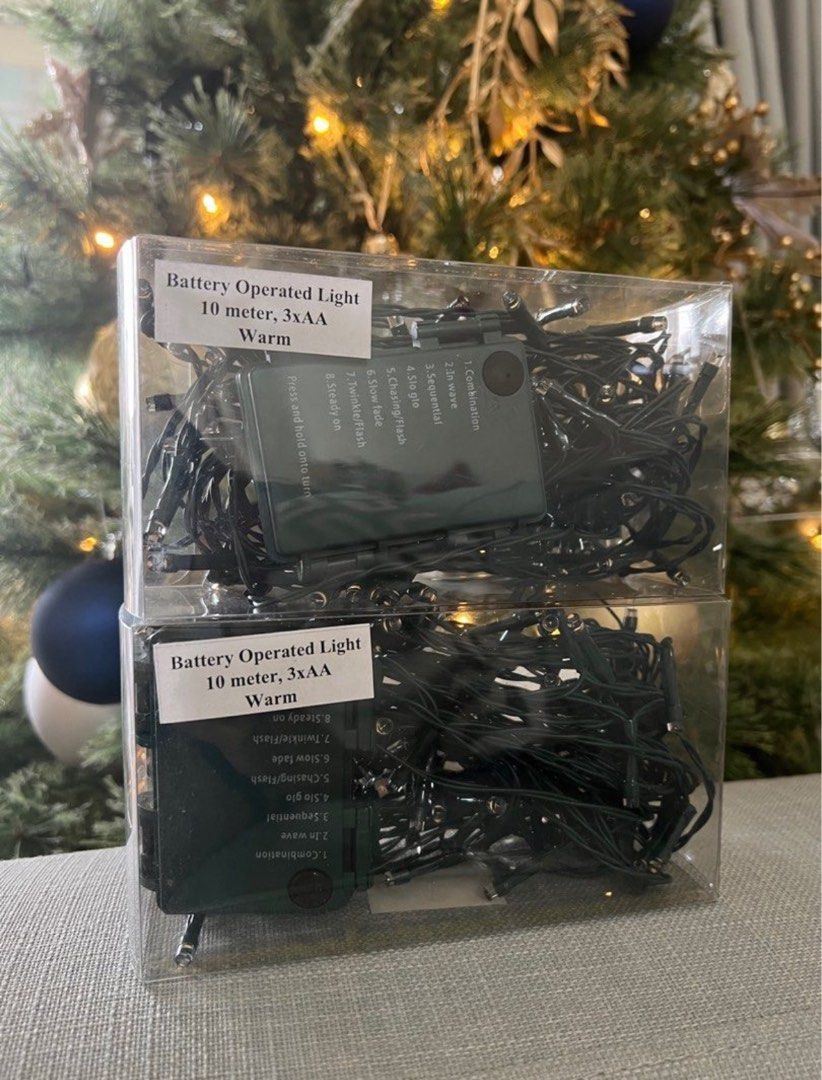 Christmas Tree Lights battery operated, Furniture & Home Living, Home
