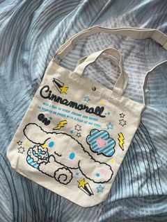 Kawaii MINISO Sanrio Cinnamoroll Kuromi mesh shoulder bag casual