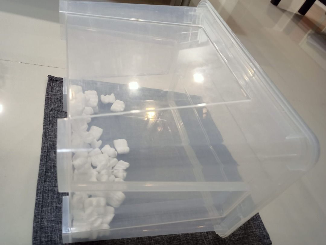 Clear Plastic Containers (2 Sizes avaliable), Furniture & Home Living ...