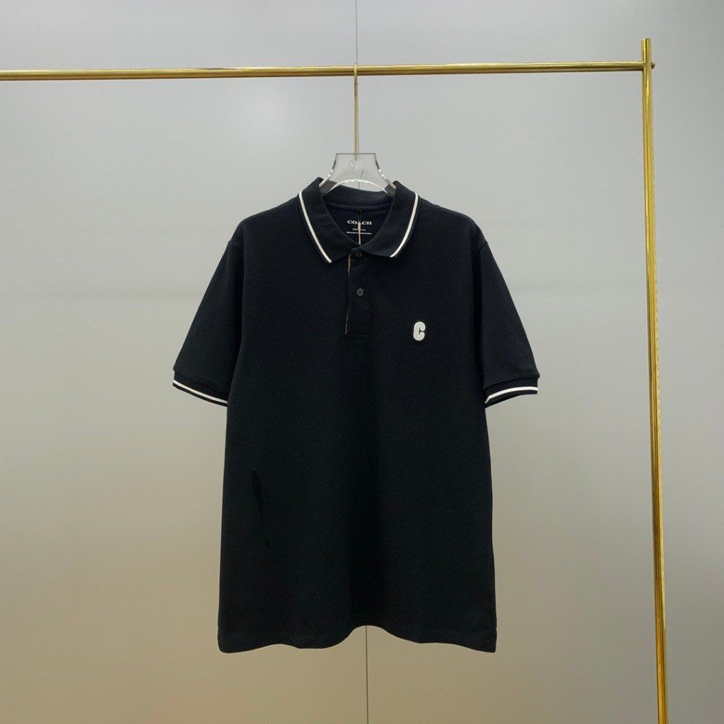 Coach Outlet Polo Shirt with Signature Details, Men's Fashion, Tops