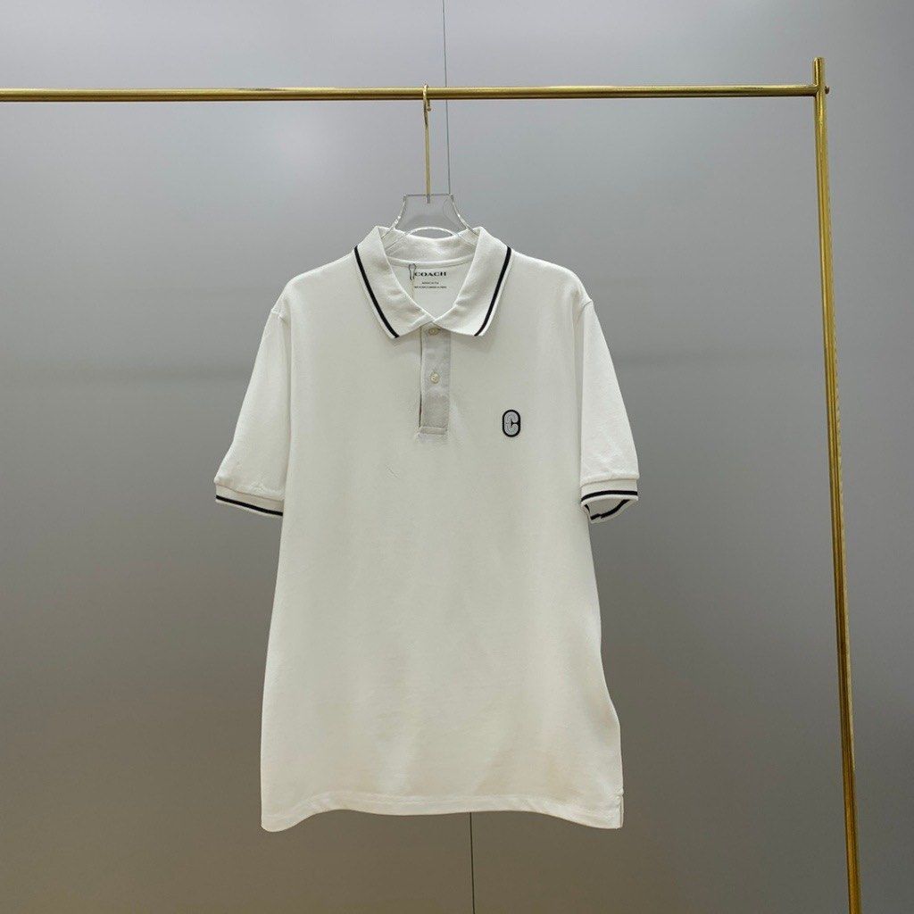 Coach Outlet Polo Shirt with Signature Details, Men's Fashion, Tops