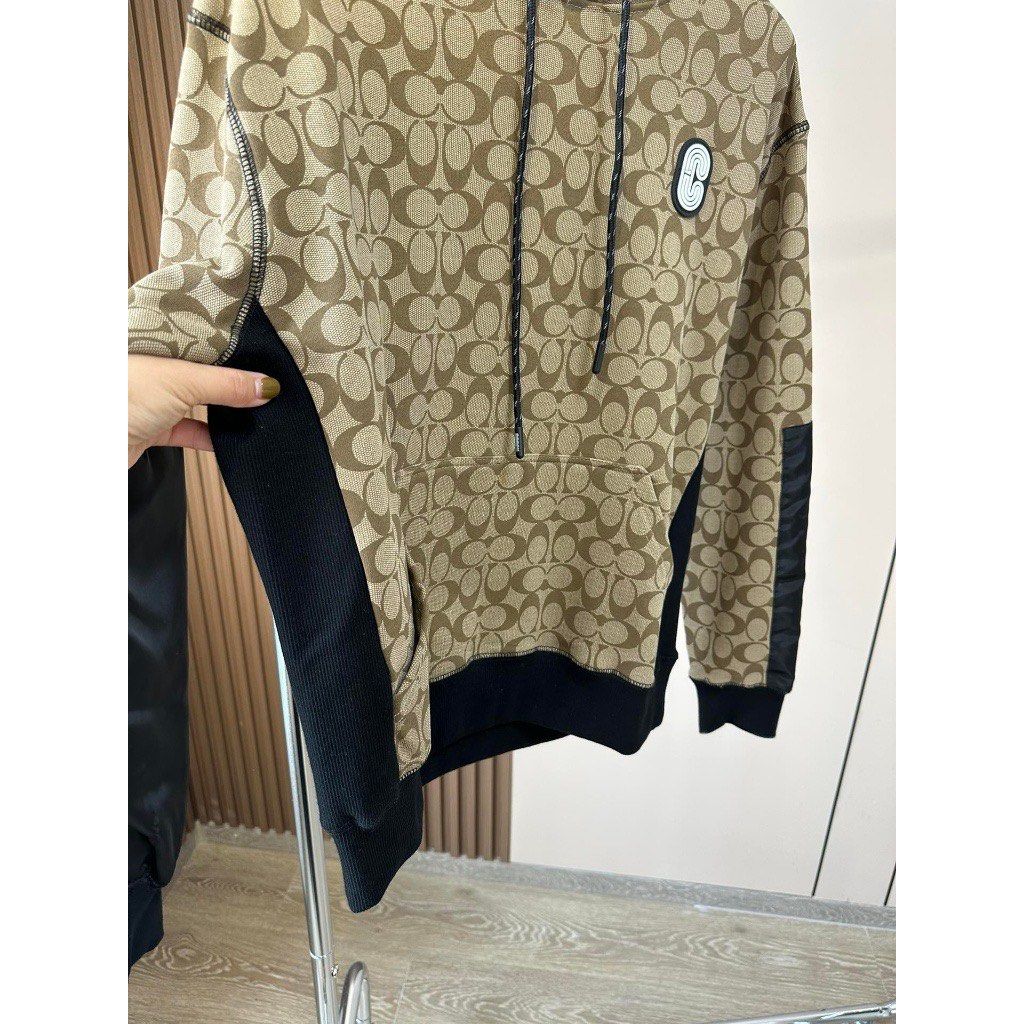 Coach Signature Mixed Media Men s Hoodie Men s Fashion Tops