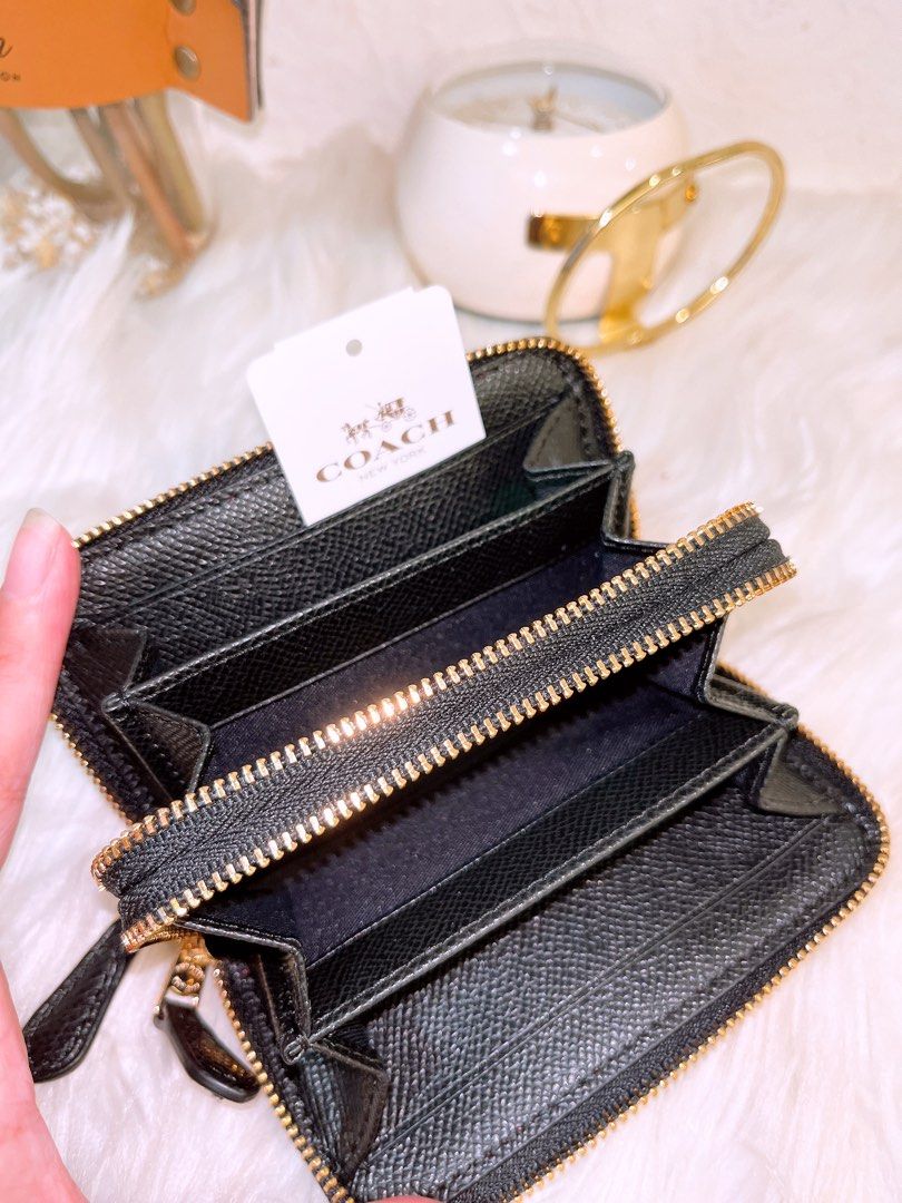 Coach double shop zip coin purse