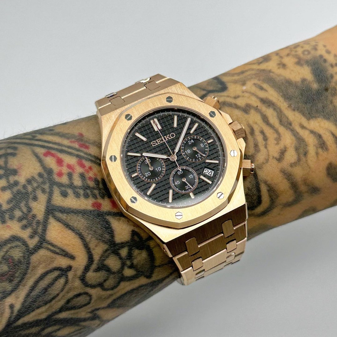 Seiko rose gold chronograph shop