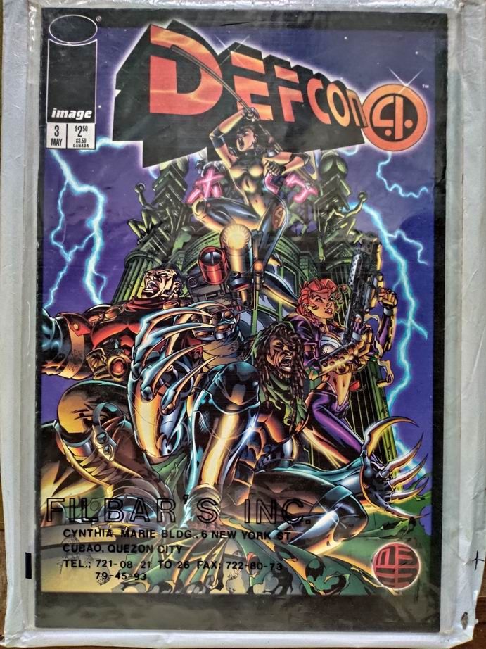 Defcon 4 Wildstorm Image Comic Cyberpunk (Category: Comics & Manga) located in Paranaque City. Submitted by otakuri (Listing ID 1262171679, Image 3). Description: FS: Defcon 4 Wildstorm Image - Set inc;ludes 4 issues. - Setting futuristic cyberpunk world. - What you see is what you get. - Fine condition. This are old comics so manage your expectations. Bawal sa maarte. - Selling as set only. WIll not break the set. - Meet up at Sucat Paranaque, (
