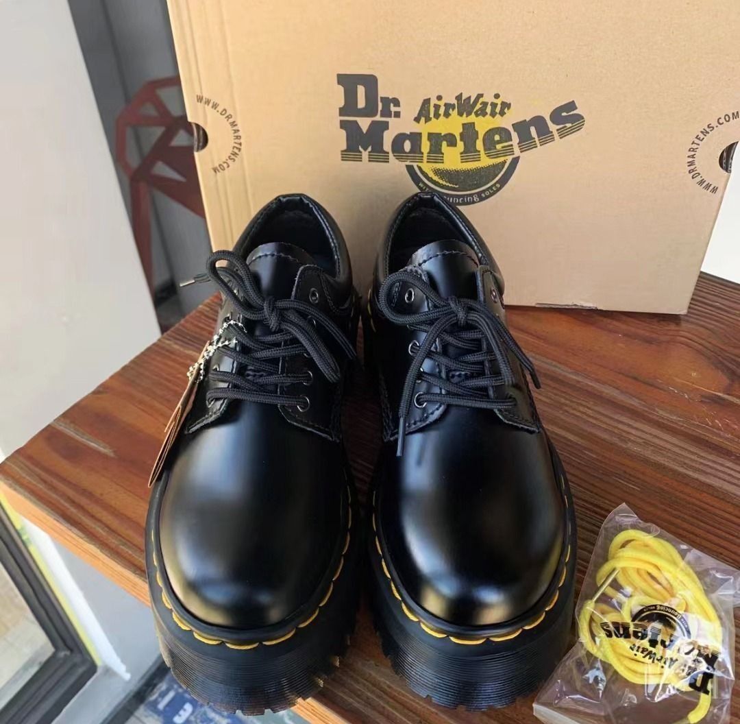 Dr.martens 馬汀博士厚底真皮5孔英倫風百搭松糕男女同款, 女裝, 鞋, 靴