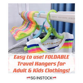 10pcs $5.50!! Foldable Travel Clothes Hangers portable light easy to use
