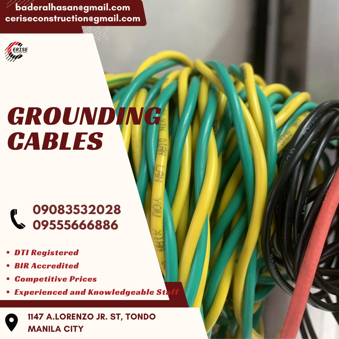 GROUNDING CABLES CABLES CABLE GROUNDING GROUND CABLE BLACK CABLE GREEN CABLE RED