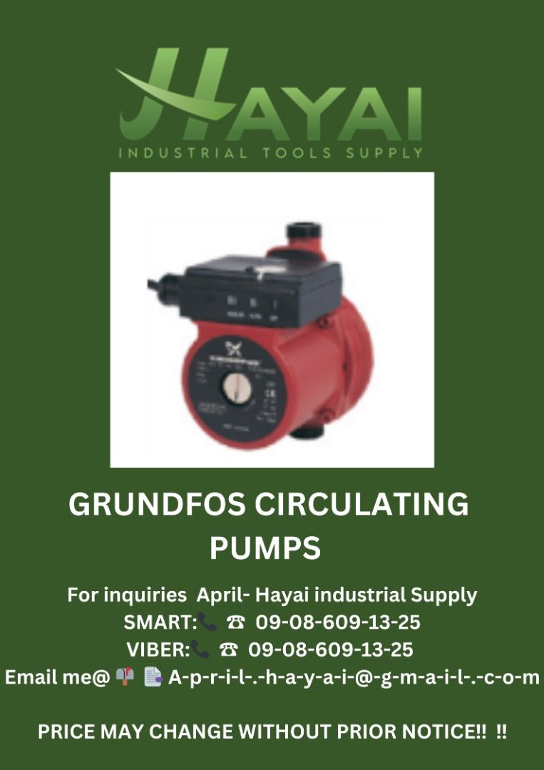 Grundfos circulating pumps, Commercial & Industrial, Construction Tools