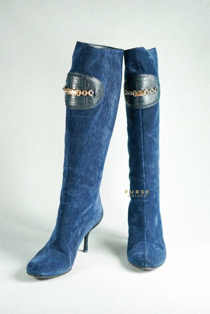 Gucci blue boots shop