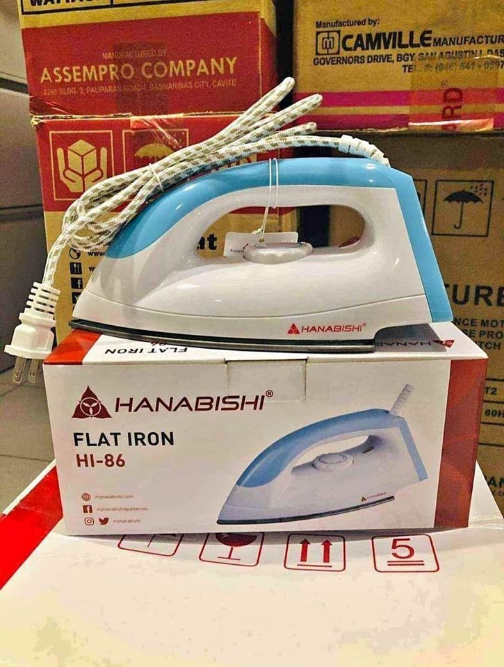 Hanabishi Flat Iron NonStick Teflon Sole Plate HI86, Furniture & Home