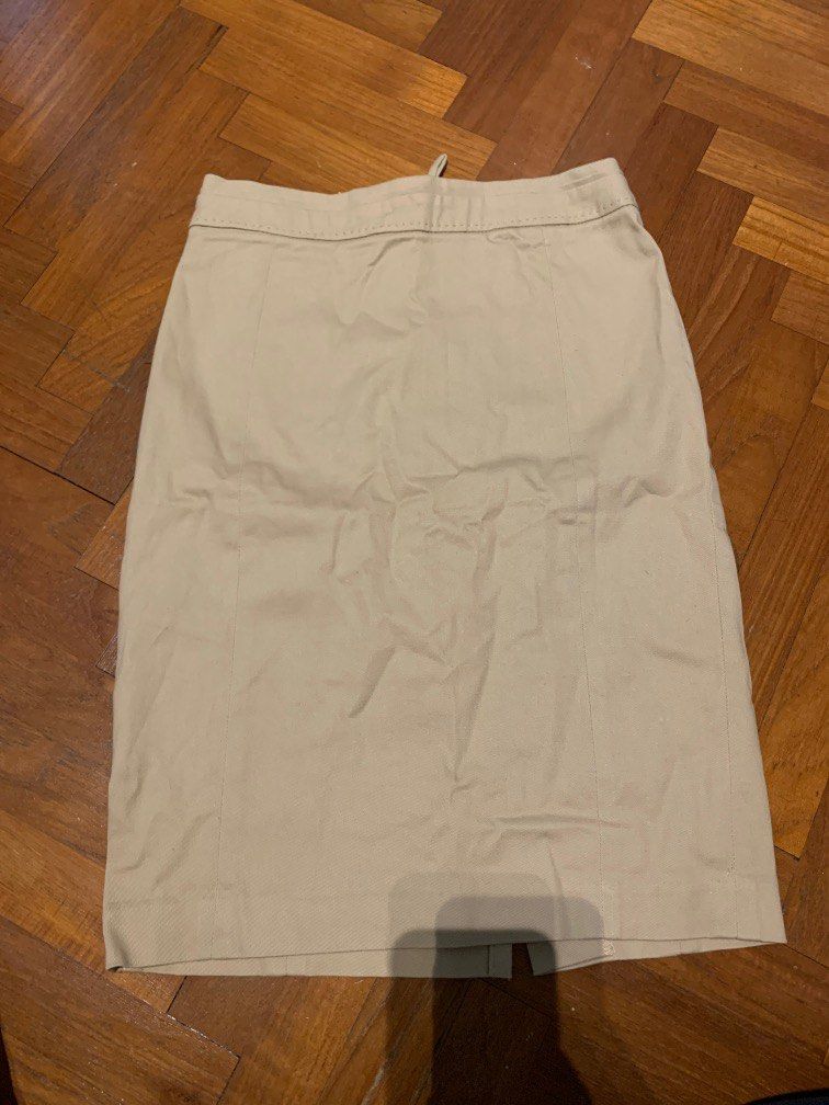 H&m khaki pencil skirt shop
