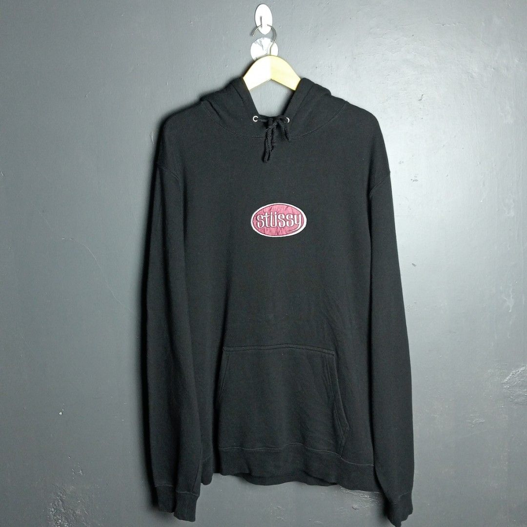 Stussy oval applique hoodie shop