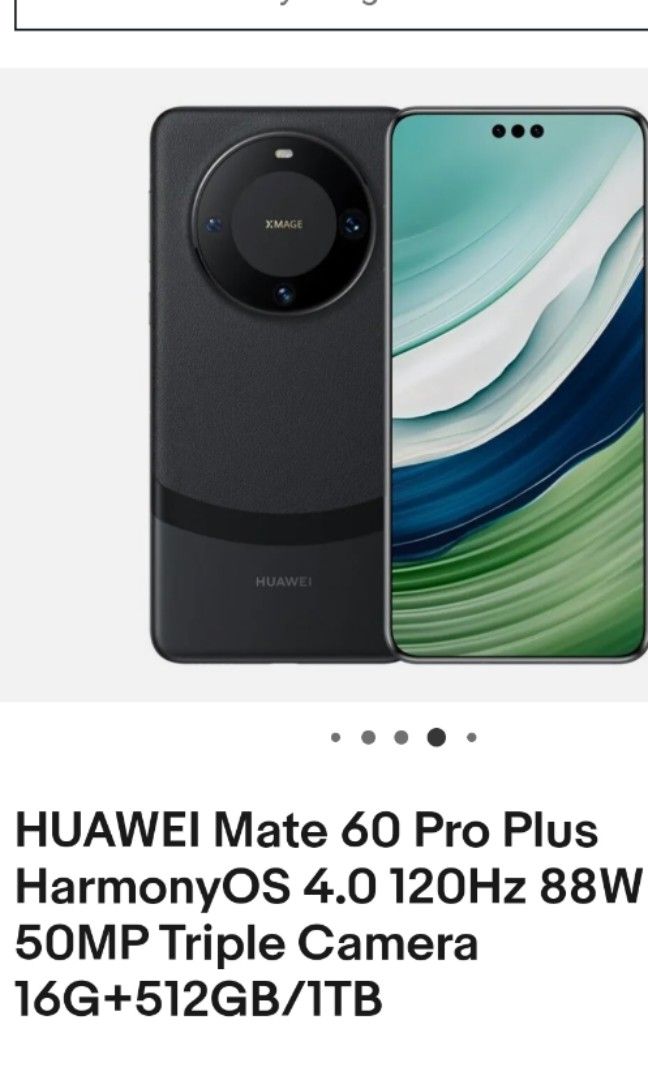 HUAWEI Mate 60 Pro Plus HarmonyOS 4.0 120Hz 88W 50MP Triple Camera  16G+512GB/1TB