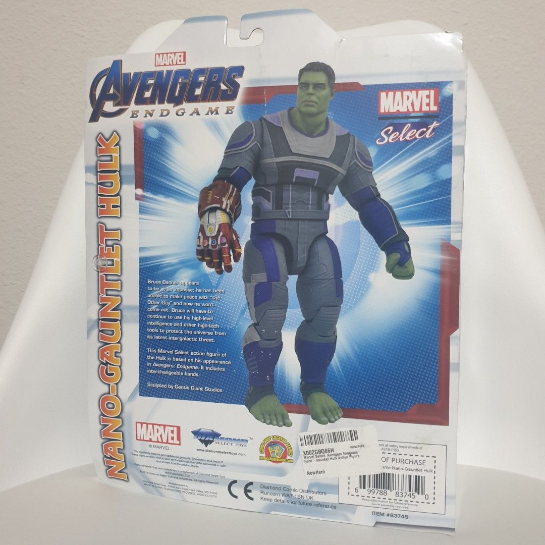 HULK NANO GUANTLET Marvel Avengers Endgame Marvel Select (Category: Figurines & Statues) located in Quezon City. Submitted by jasperstoyvault (Listing ID 1262216399, Image 2). Description: New and sealed. Bought and shipped from US. Box not guaranteed mint. Request photos if necessary. Will be shipped with care..