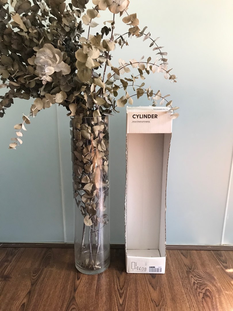 IKEA Cylinder Vase, 傢俬＆家居, 家居裝飾, 花瓶園藝 Carousell