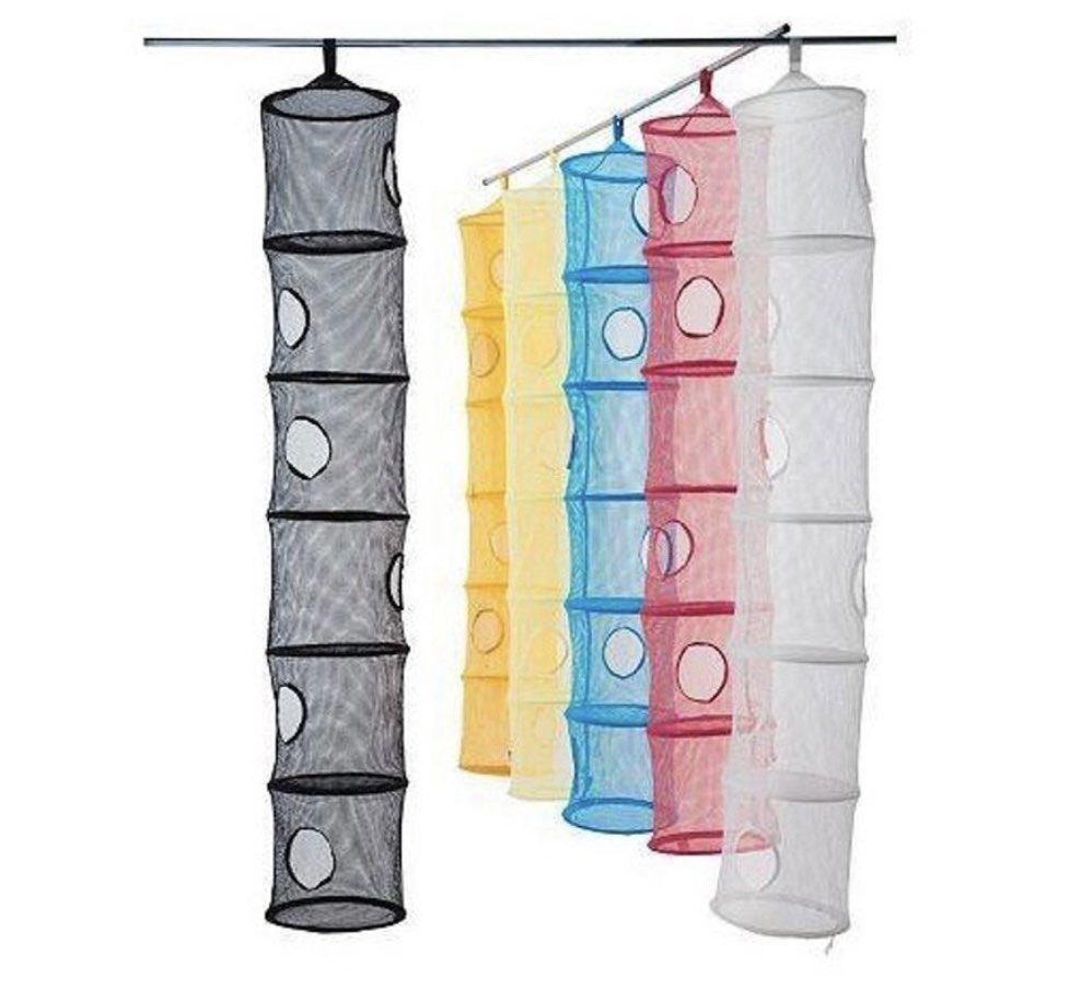 IKEA PS FANGST 6 POCKET HANGING NET TOY STORAGE ORGANIZER, BLACK