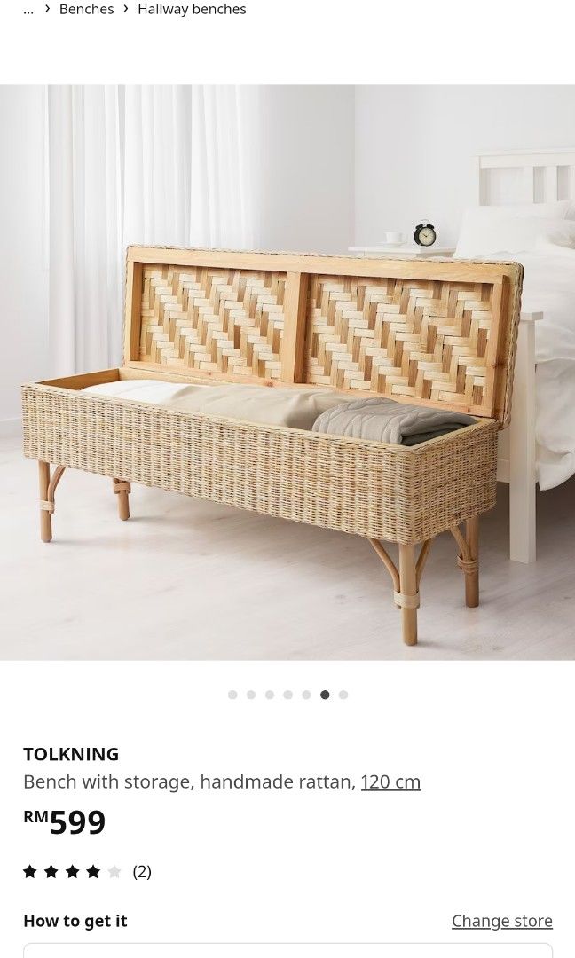 Ikea rattan bench tolkning
