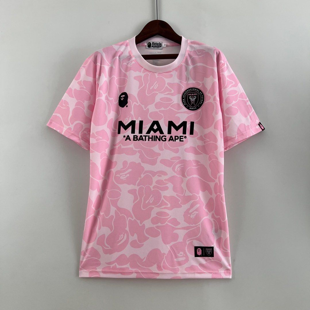Inter Miami x Bape Special Edition Jersey - Pink, Men's Fashion, Tops ...