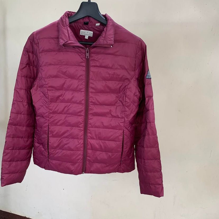 Jack wills burgundy coat top