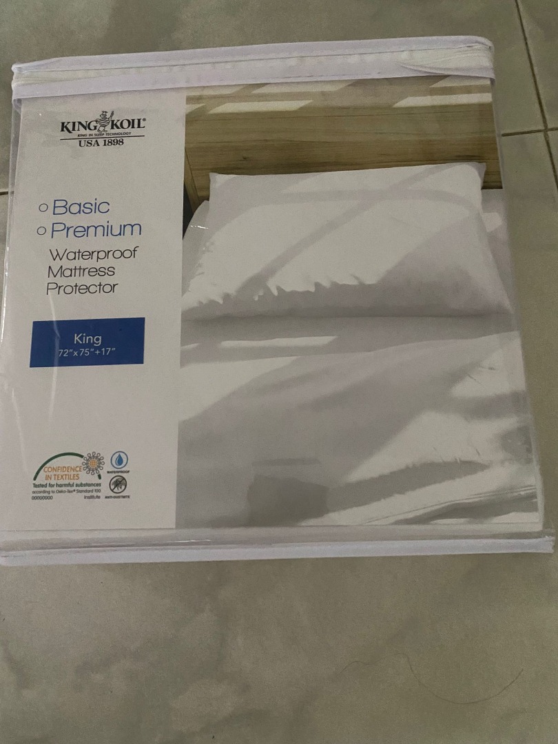 King Size Waterproof Mattress Protector (King Koil), Furniture & Home