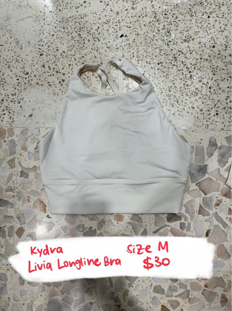 [BNWT] Kydra Livia Longline Bra in White, Size S