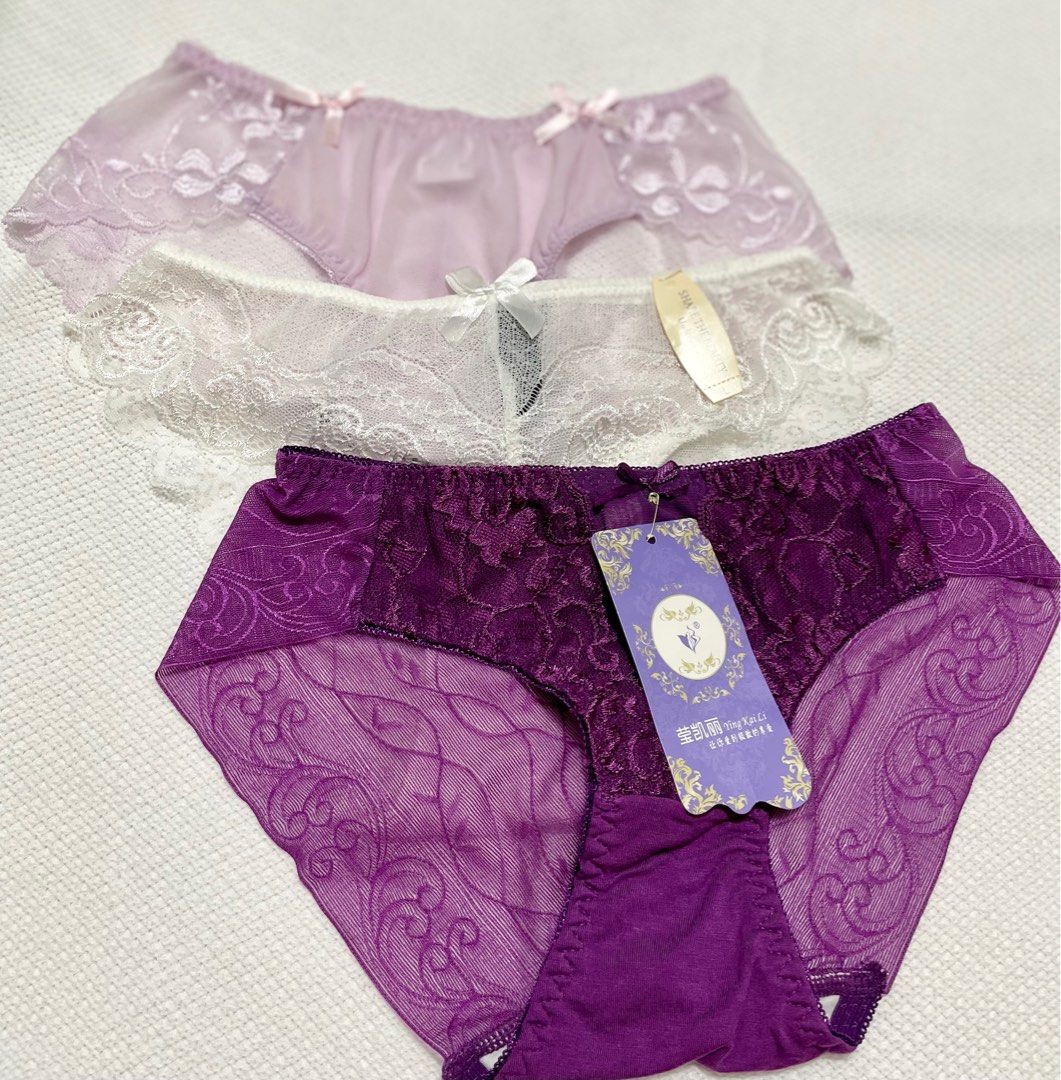L Purple Series Sexy Lingerie Laces Panties Women Undies