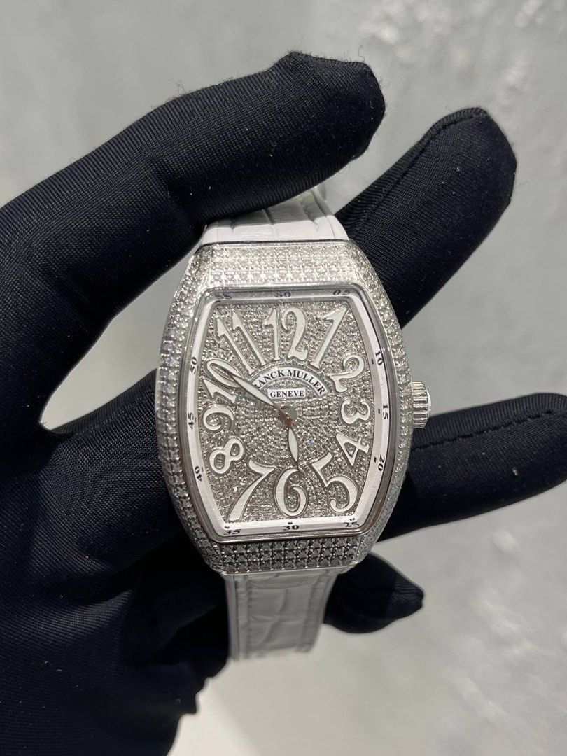 Ladies Franck Muller V32 Full Diamond White