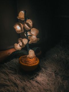 Lamp ( Crochet Lily if the Valley)